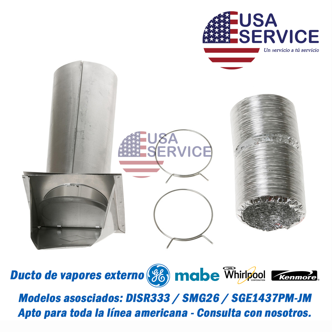 DUCTO DE VAPORES EXTERNO - DISR333/SGE1437/SMG26 - General Electric - Repuesto línea blanca USA Service
