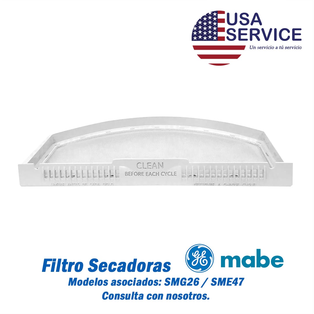 Filtro pelusas - SMG26 - SME47 - General Electric/MABE - Repuesto línea blanca USA Service